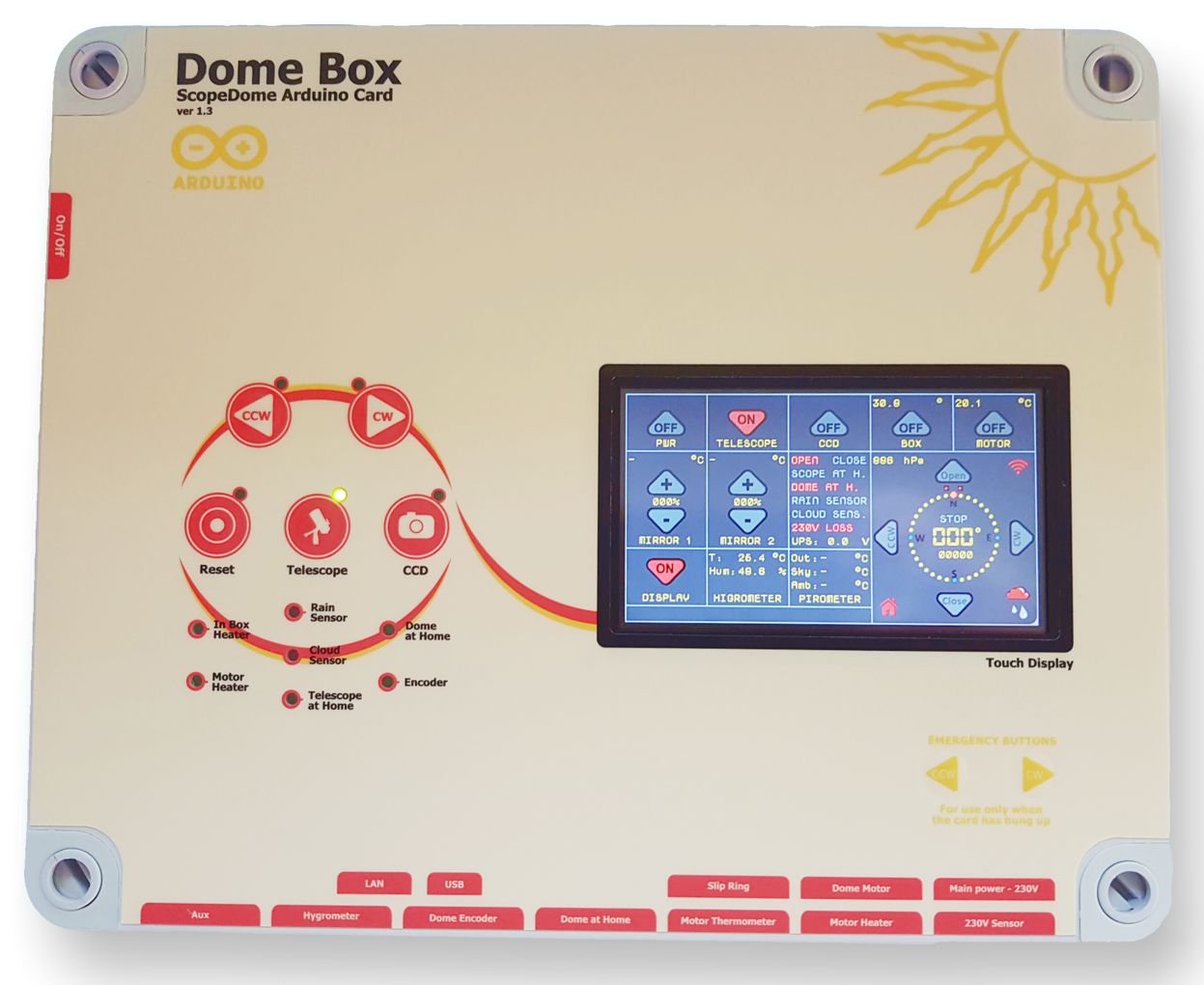 LCD display fro Scopedome arduino card